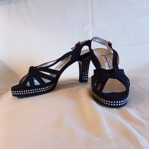 Sonia Rykiel 7.5 Black Sparkle Platform 3.5" Heel